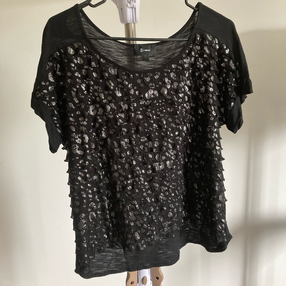Black and Silver Top